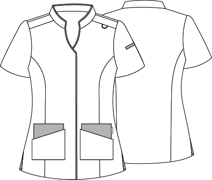 BLUSA MUJER ABIERTA CUELLO MAO M/C YLENA