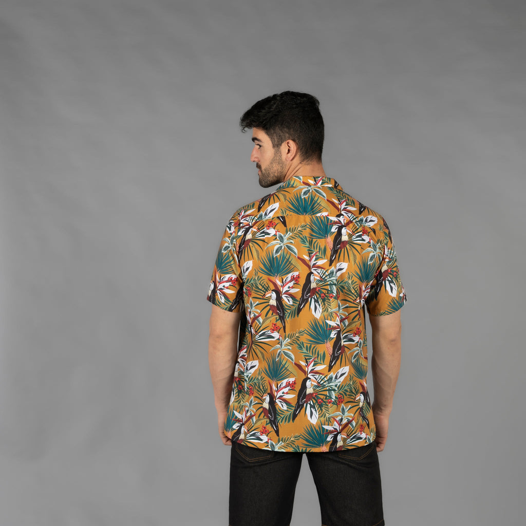 CAMISA HOMBRE CUELLO SOLAPA HAWAI