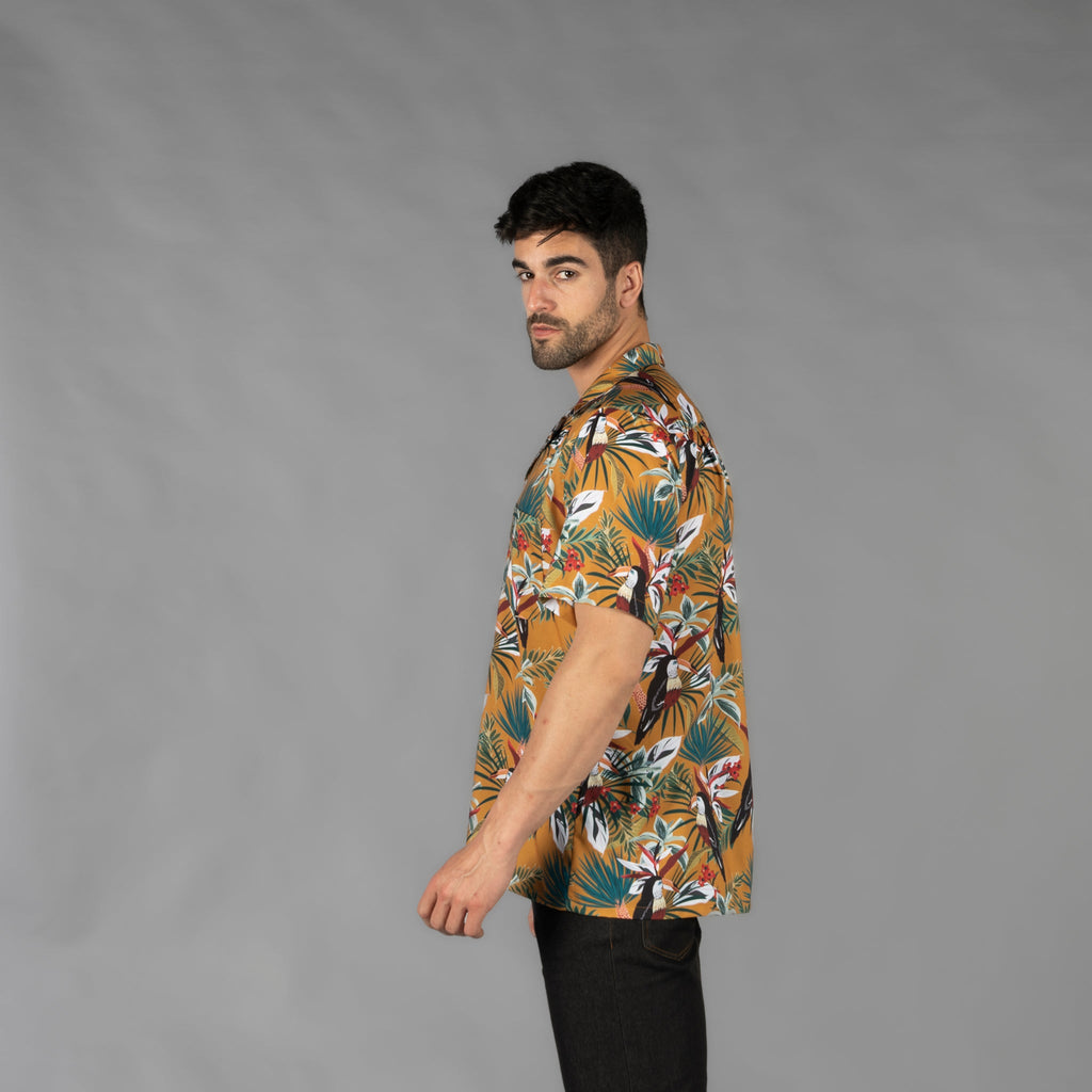 CAMISA HOMBRE CUELLO SOLAPA HAWAI