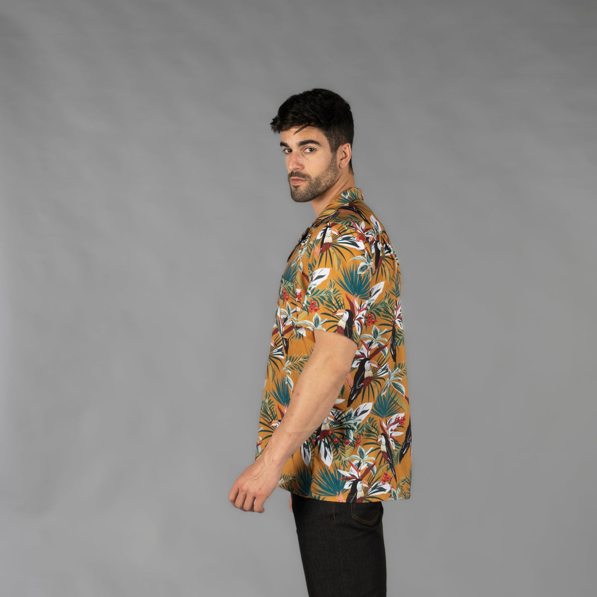 CAMISA HOMBRE CUELLO SOLAPA HAWAI