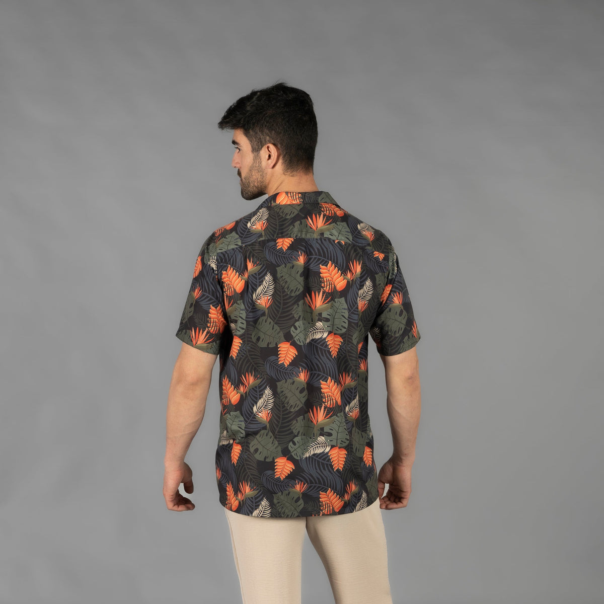 CAMISA HOMBRE CUELLO SOLAPA HAWAI