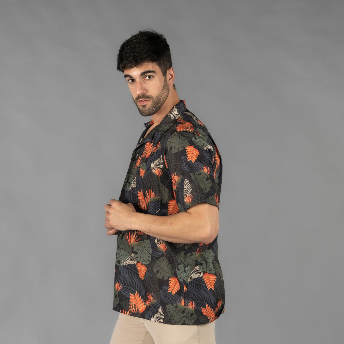 CAMISA HOMBRE CUELLO SOLAPA HAWAI