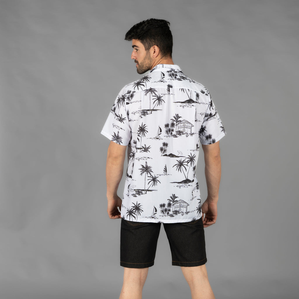 CAMISA HOMBRE CUELLO SOLAPA HAWAI