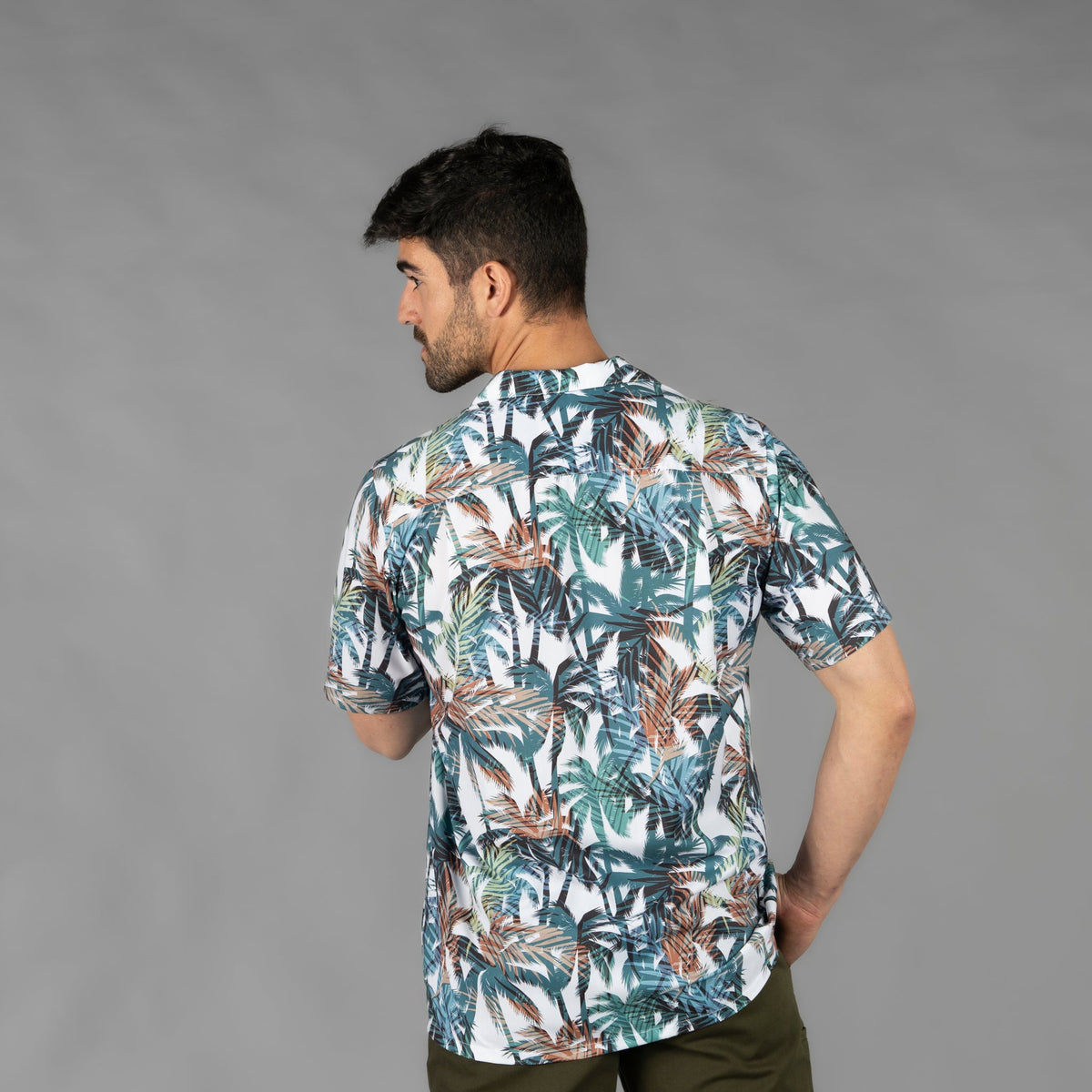 CAMISA HOMBRE CUELLO SOLAPA HAWAI
