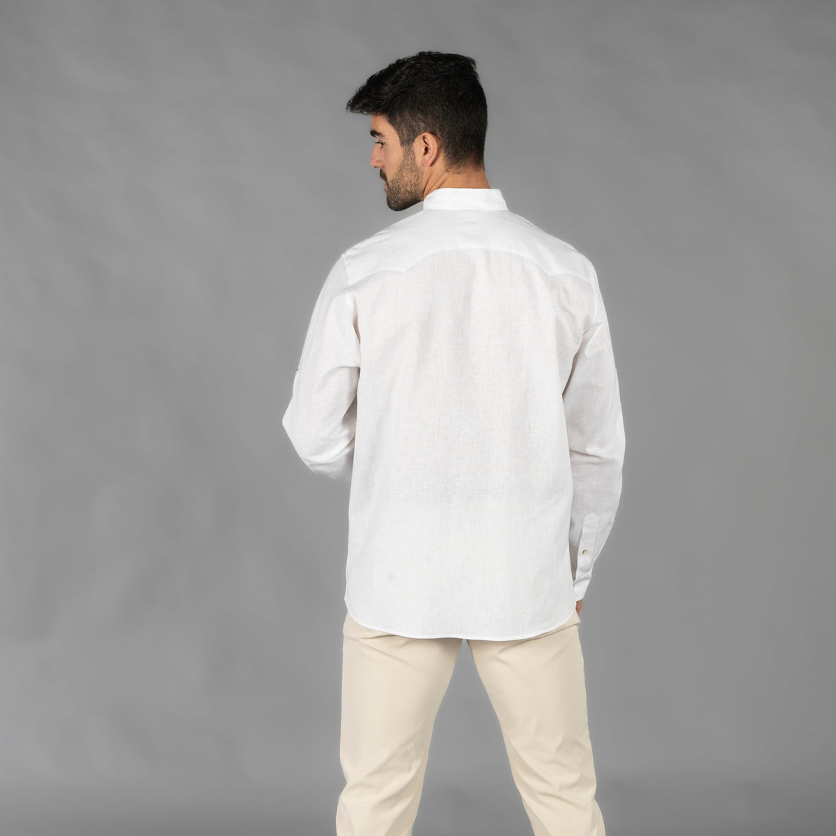 GUAYABERA HOMBRE CUELLO MAO BORNEO