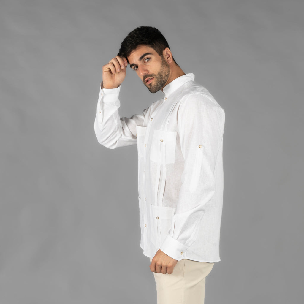 GUAYABERA HOMBRE CUELLO MAO BORNEO