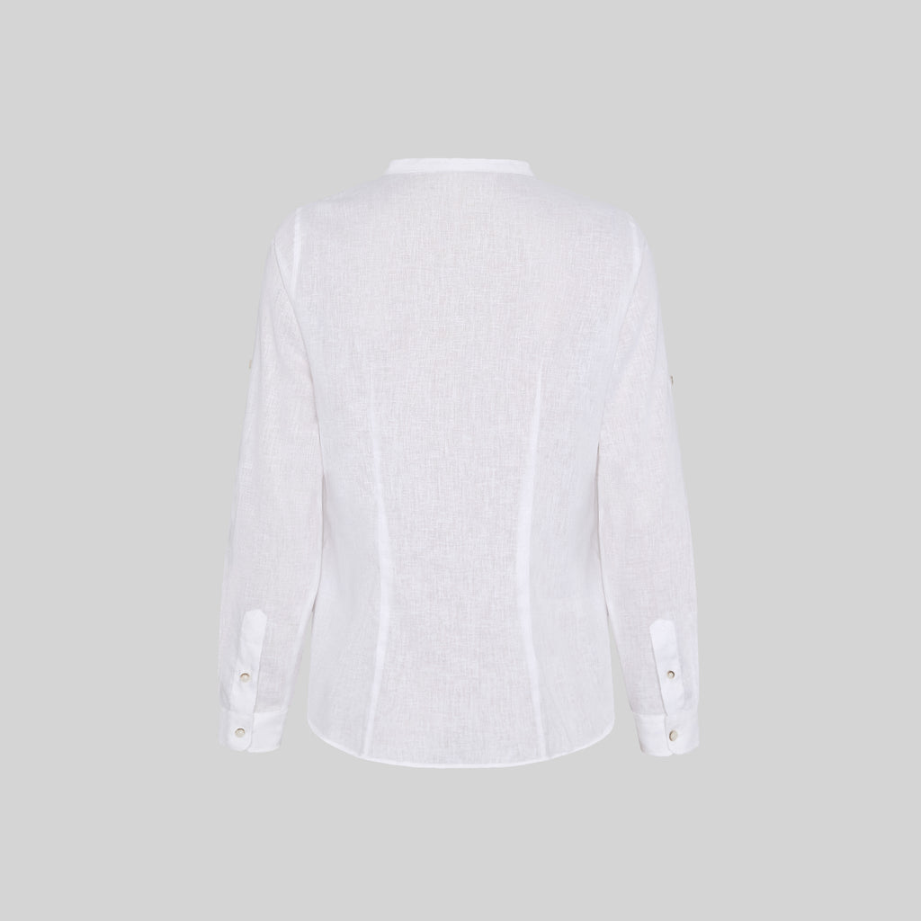 CAMISA MUJER LINO/COTTON CUELLO MAO KAULA