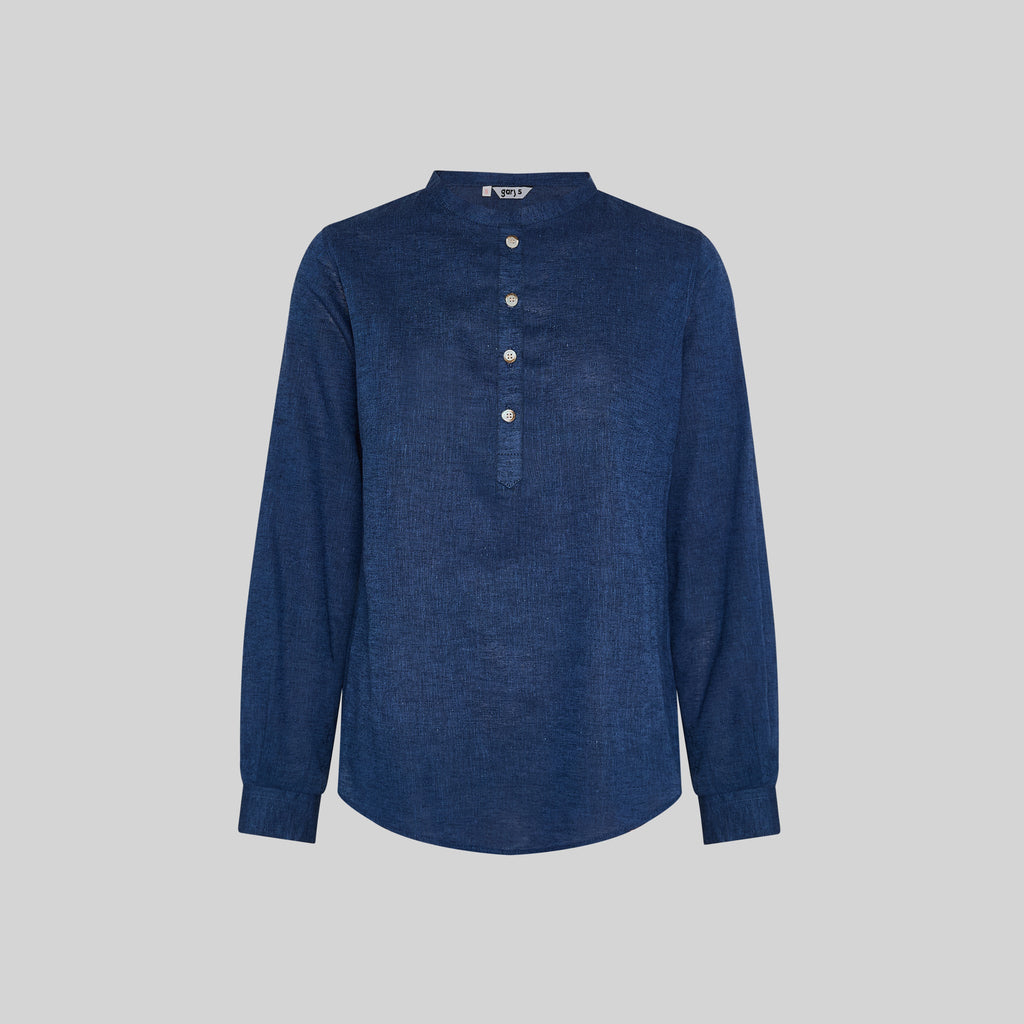 CAMISA MUJER LINO/COTTON CUELLO MAO KAULA