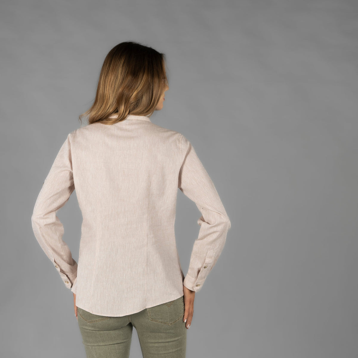 CAMISA MUJER LINO/COTTON CUELLO MAO KAULA