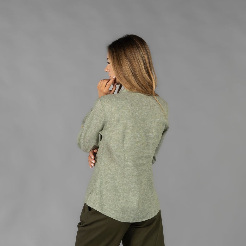 CAMISA MUJER LINO/COTTON CUELLO MAO KAULA