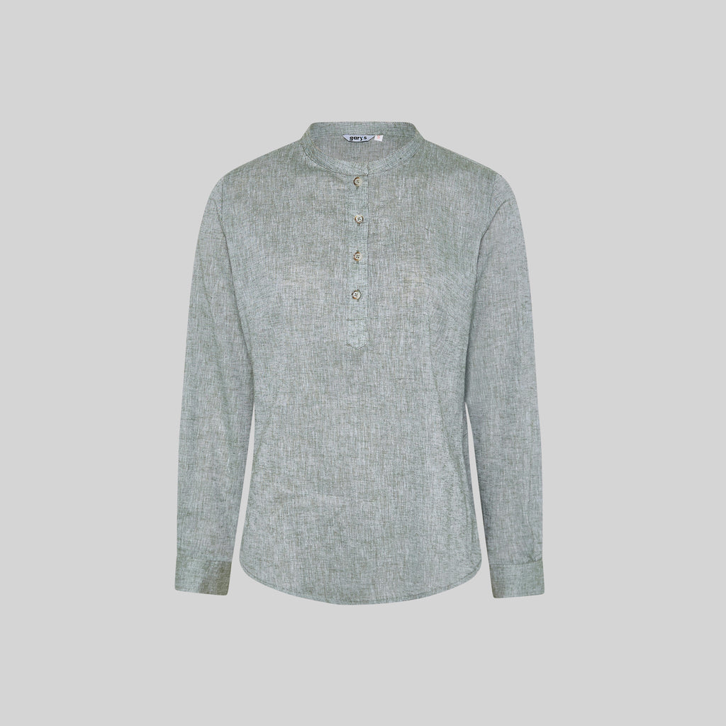 CAMISA MUJER LINO/COTTON CUELLO MAO KAULA