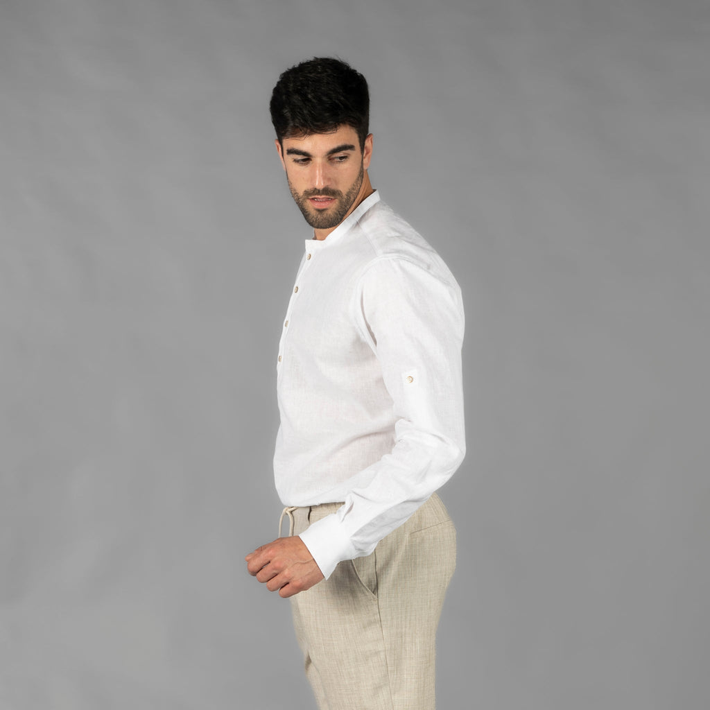 CAMISA HOMBRE LINO/COTTON CUELLO MAO TIWI