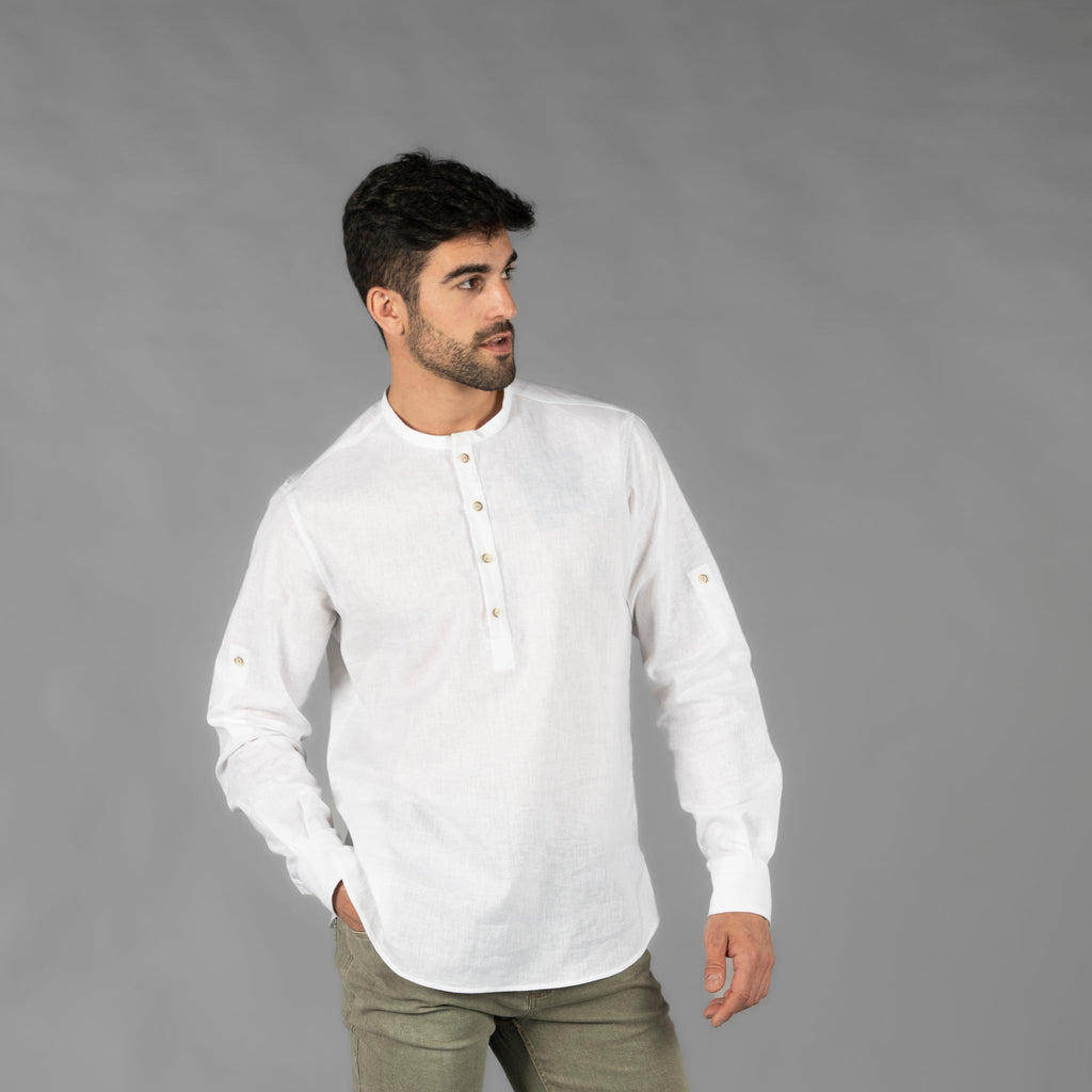 CAMISA HOMBRE LINO/COTTON CUELLO MAO TIWI