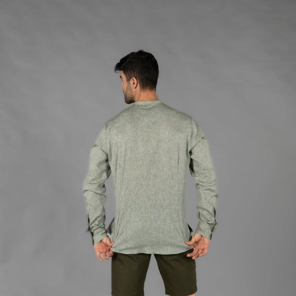 CAMISA HOMBRE LINO/COTTON CUELLO MAO TIWI