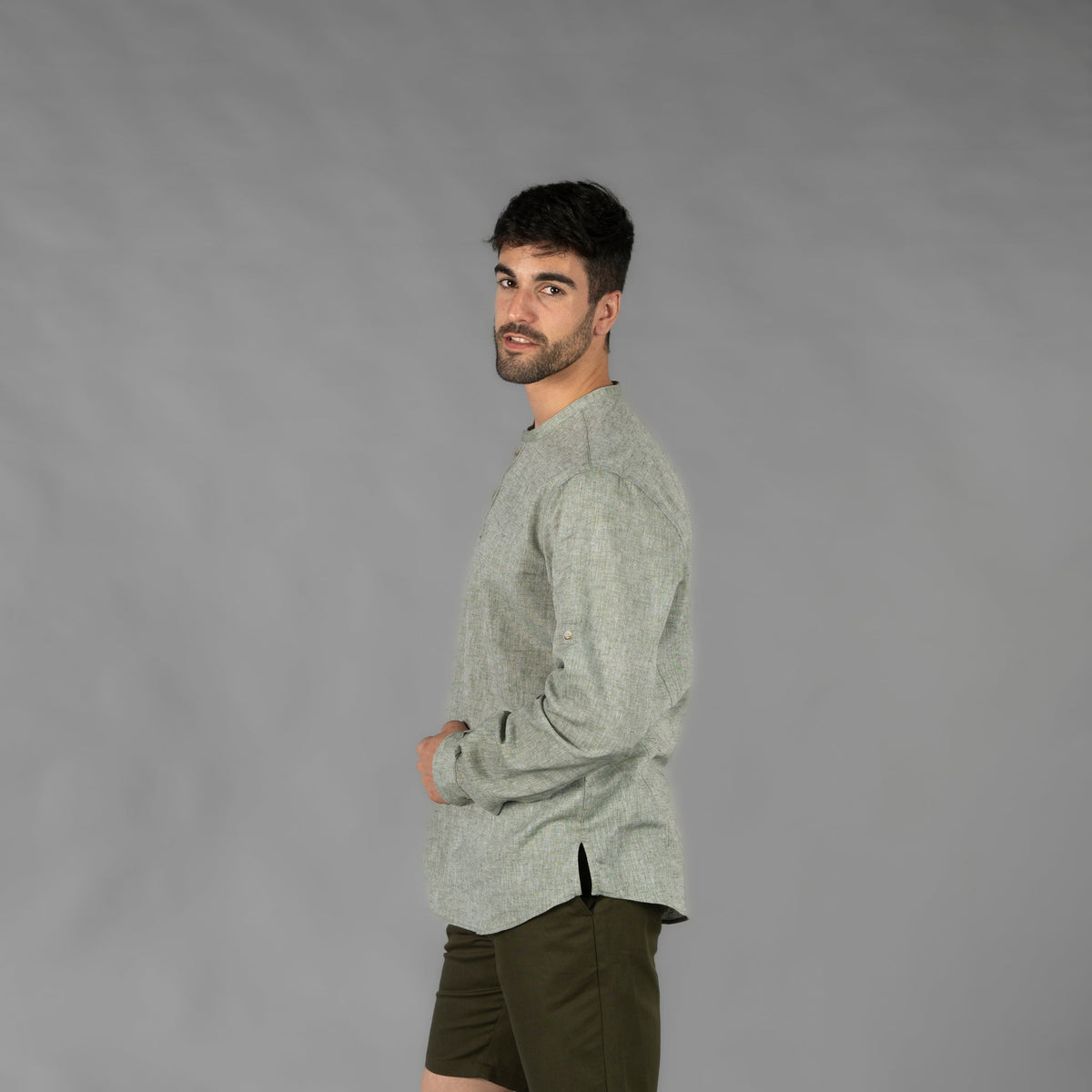 CAMISA HOMBRE LINO/COTTON CUELLO MAO TIWI