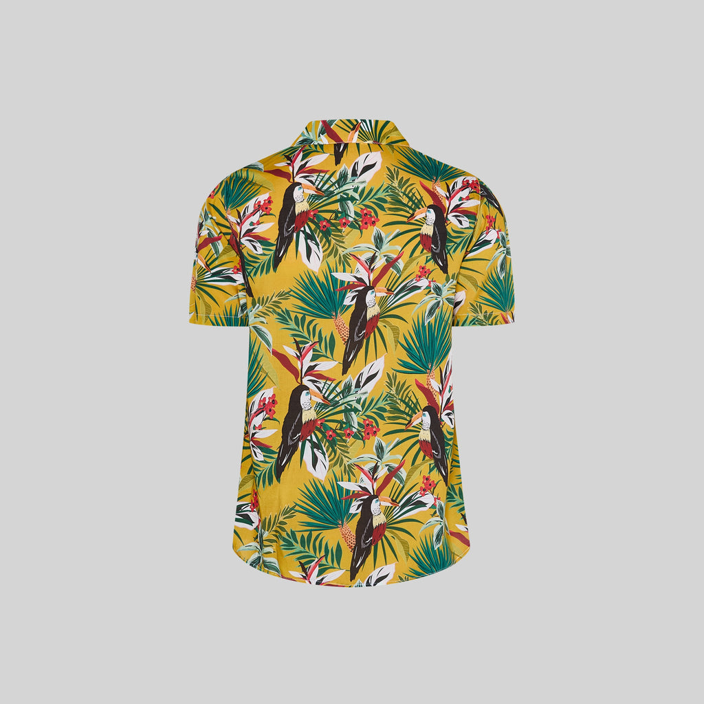 CAMISA MUJER CUELLO SOLAPA HAWAIANA