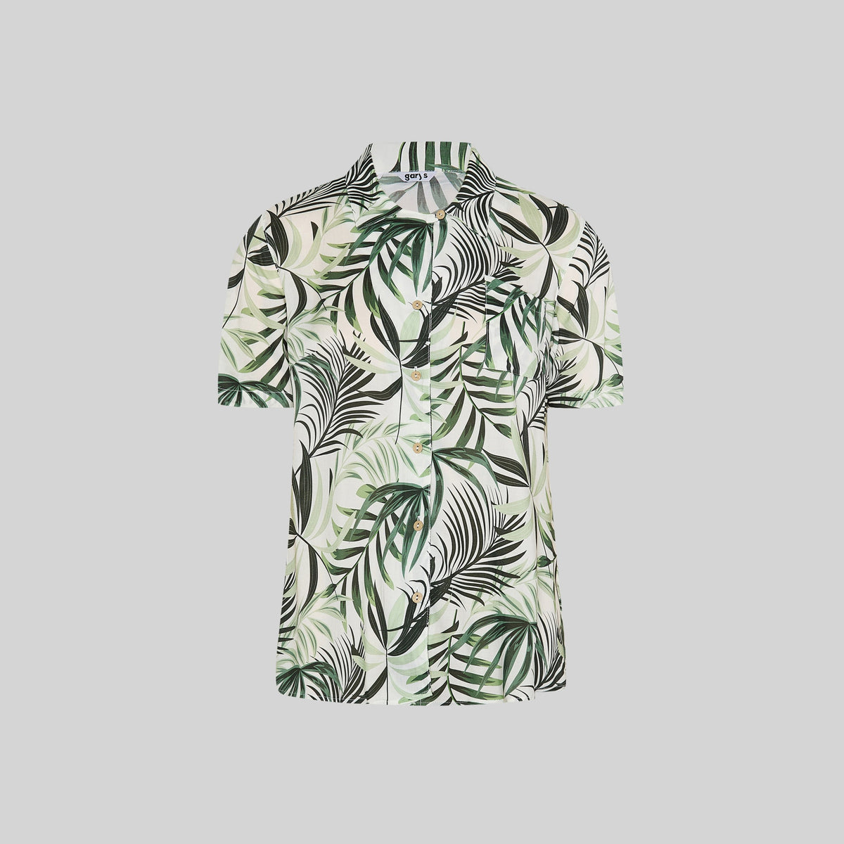 CAMISA MUJER CUELLO SOLAPA HAWAIANA