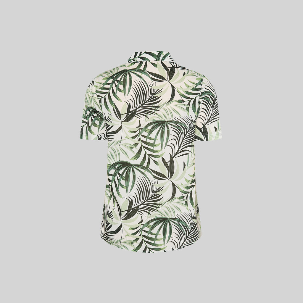 CAMISA MUJER CUELLO SOLAPA HAWAIANA