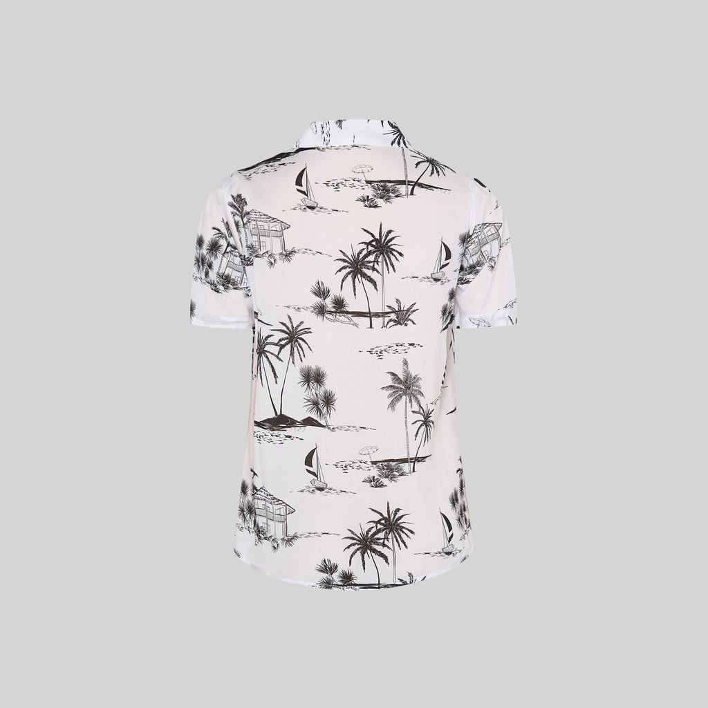 CAMISA MUJER CUELLO SOLAPA HAWAIANA