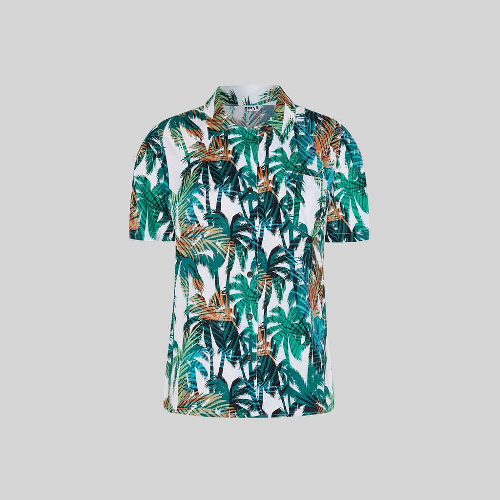 CAMISA MUJER CUELLO SOLAPA HAWAIANA