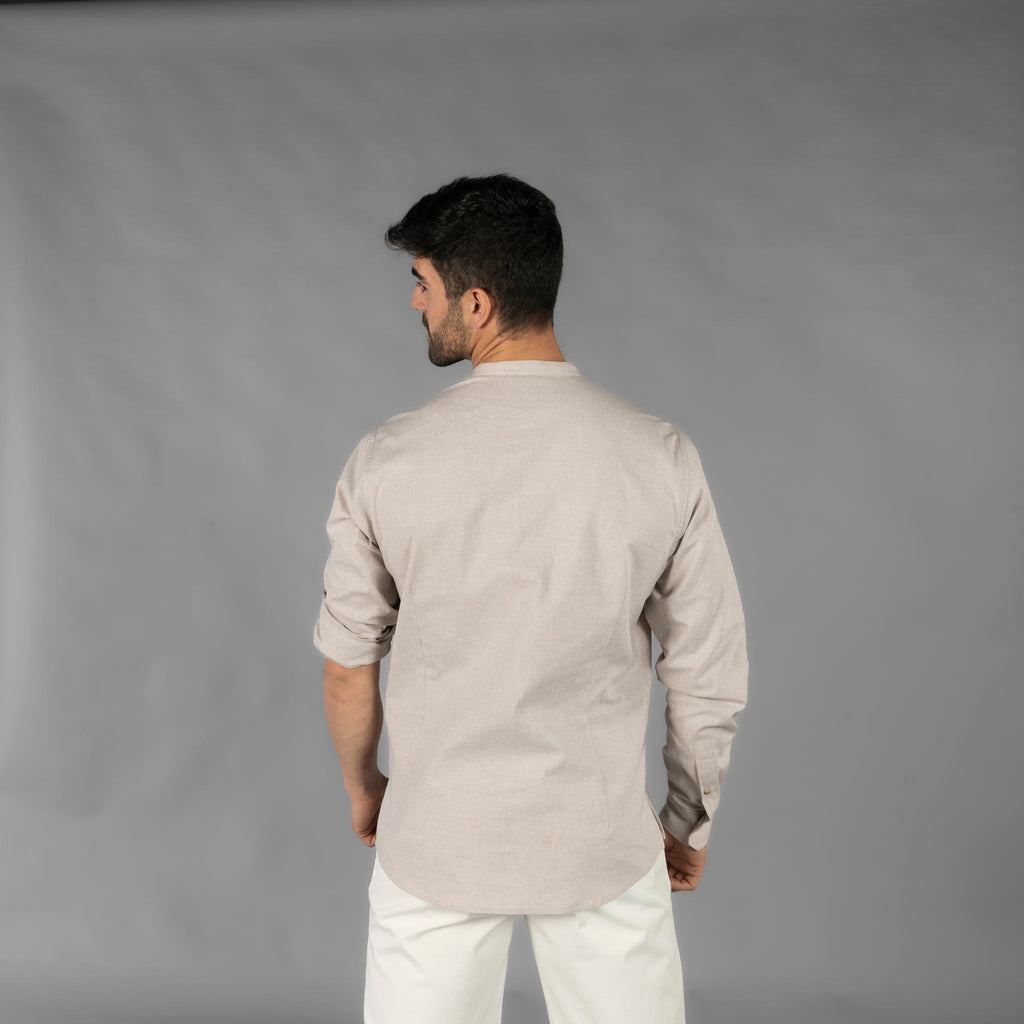 CAMISA HOMBRE CHAMBRAY CUELLO MAO NIAS