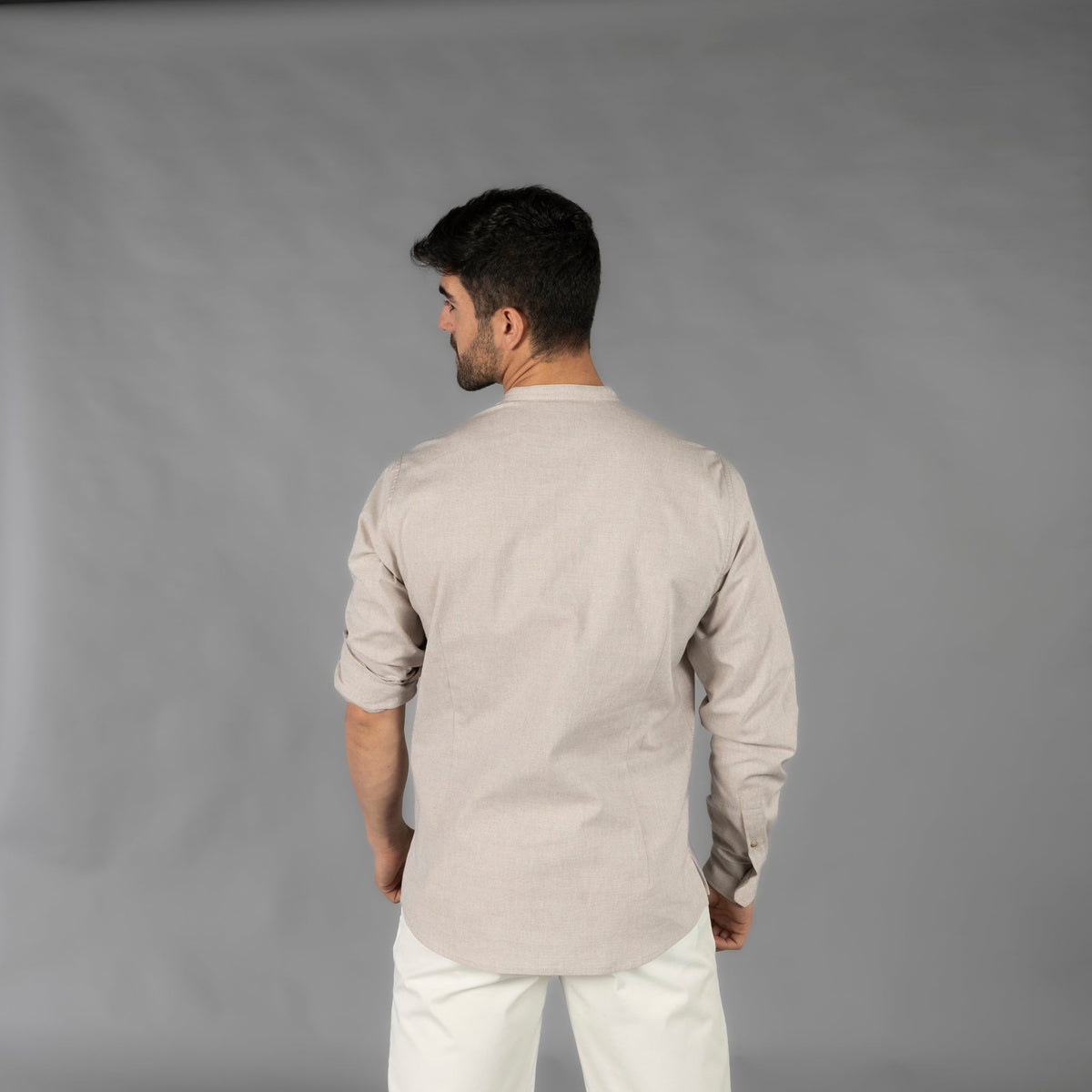 CAMISA HOMBRE CHAMBRAY CUELLO MAO NIAS