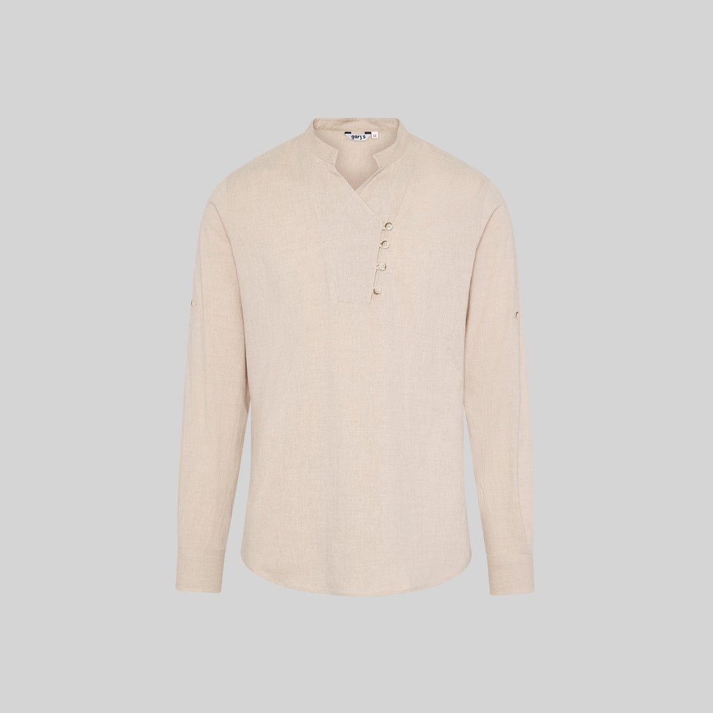 CAMISA HOMBRE CHAMBRAY CUELLO MAO NIAS