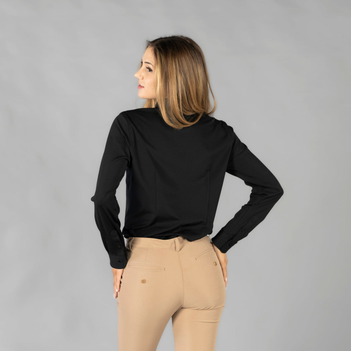 CAMISA MUJER INTERLOCK CUELLO CAMISERO CERDEÑA