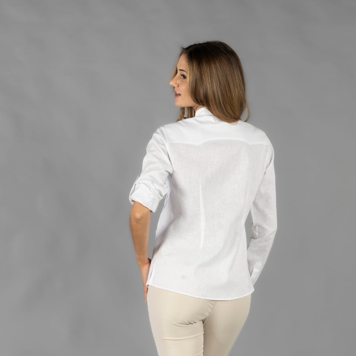 GUAYABERA MUJER CUELLO MAO ISABELA