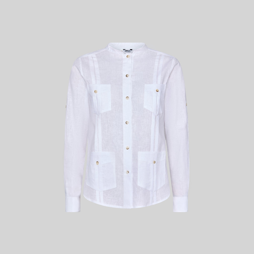 GUAYABERA MUJER CUELLO MAO ISABELA