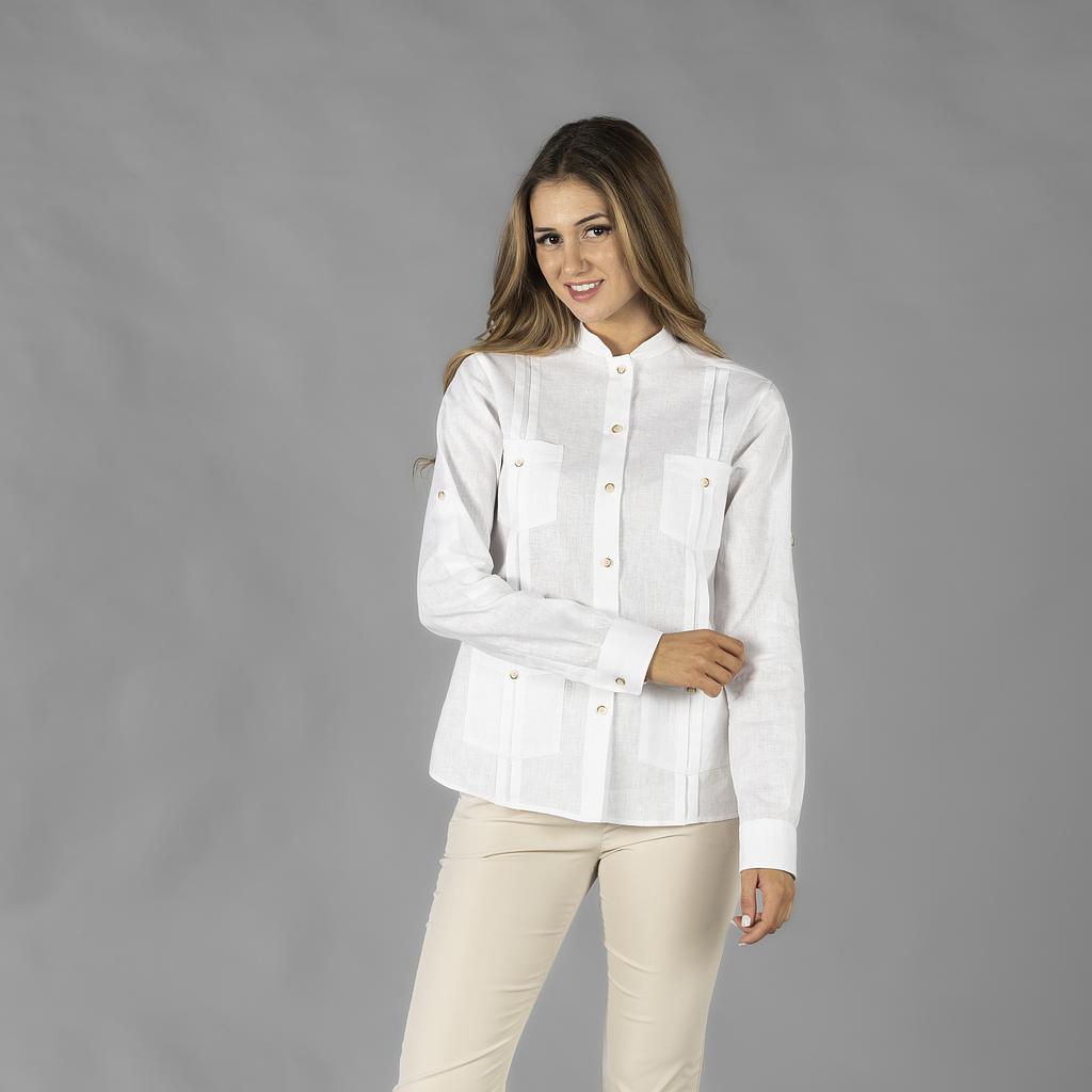 GUAYABERA MUJER CUELLO MAO ISABELA