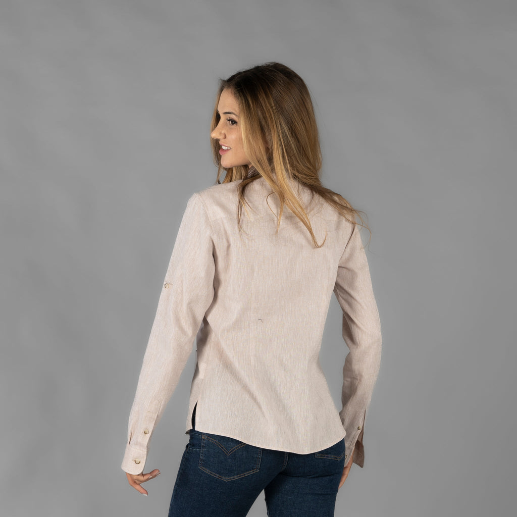 GUAYABERA MUJER CUELLO MAO ISABELA