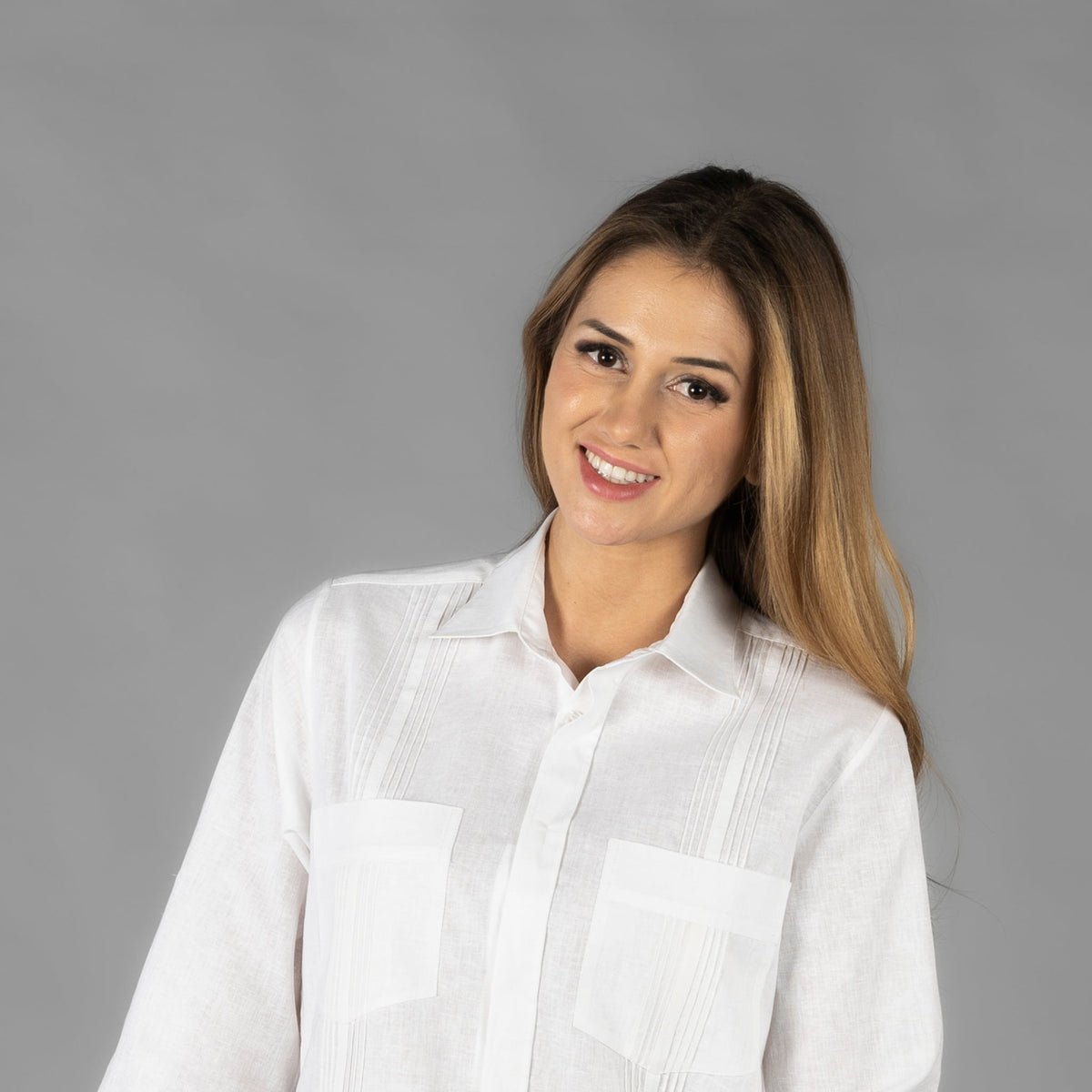 GUAYABERA MUJER CUELLO CAMISERO SUMATRA