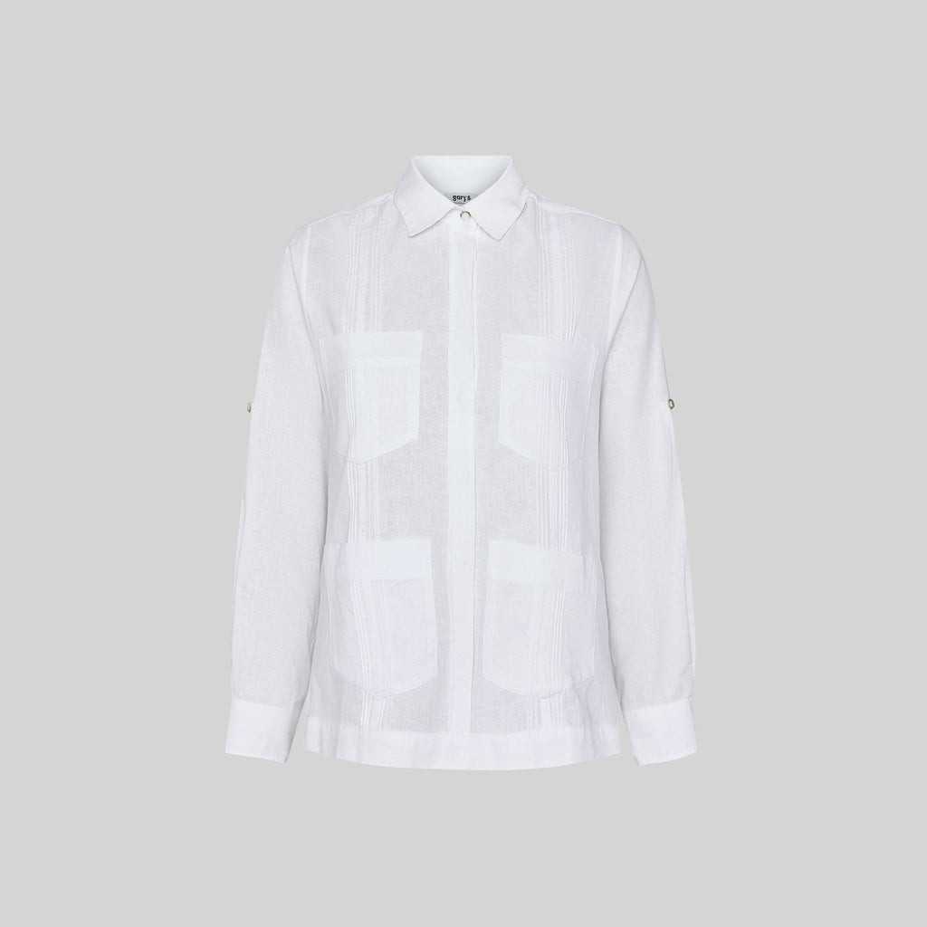 GUAYABERA MUJER CUELLO CAMISERO SUMATRA