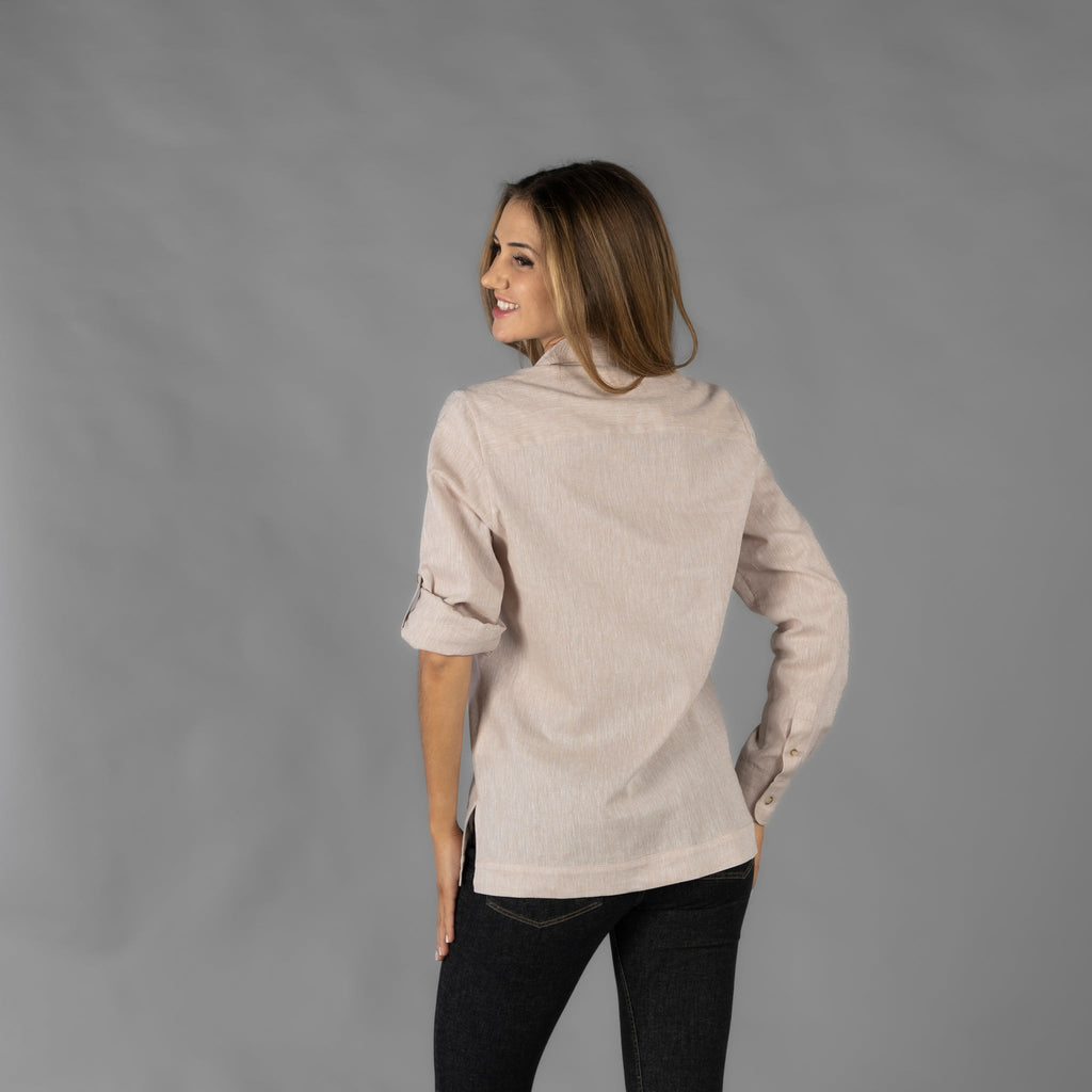 GUAYABERA MUJER CUELLO CAMISERO SUMATRA