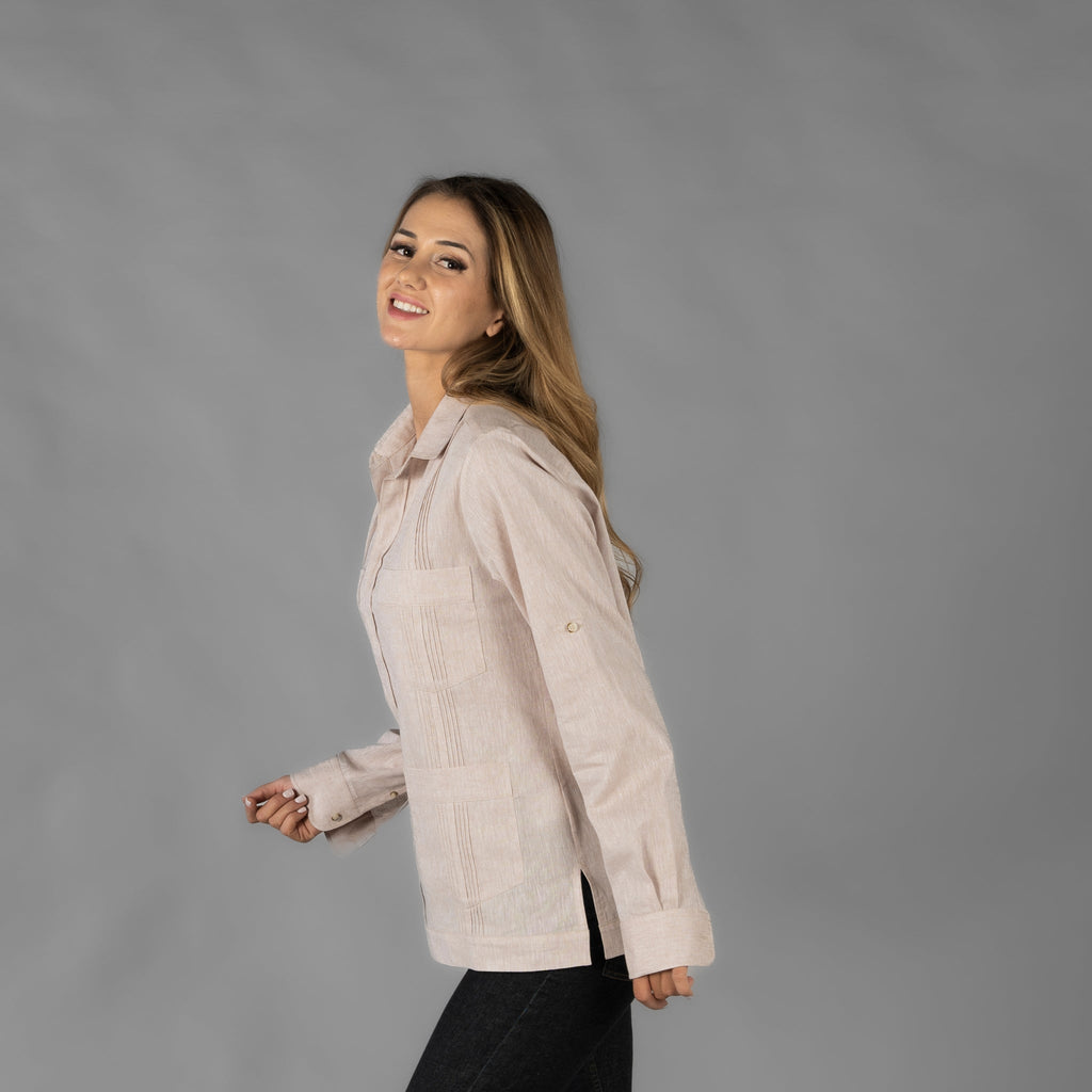 GUAYABERA MUJER CUELLO CAMISERO SUMATRA