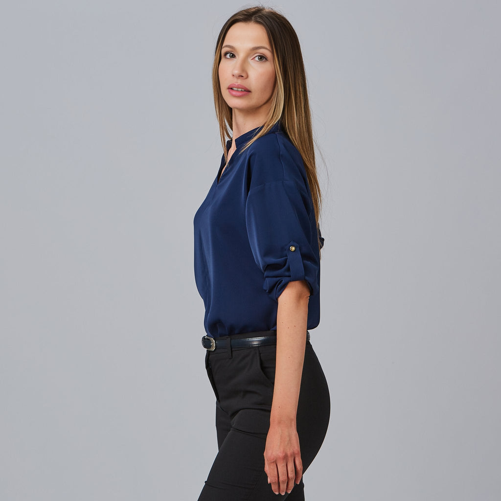 BLUSA MUJER MANGA ROLL UP MICAELA