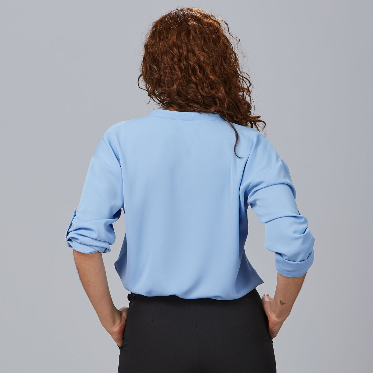 BLUSA MUJER MANGA ROLL UP MICAELA