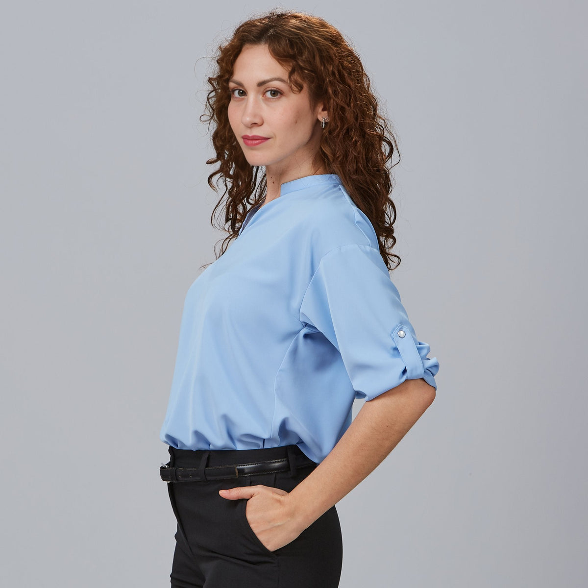 BLUSA MUJER MANGA ROLL UP MICAELA