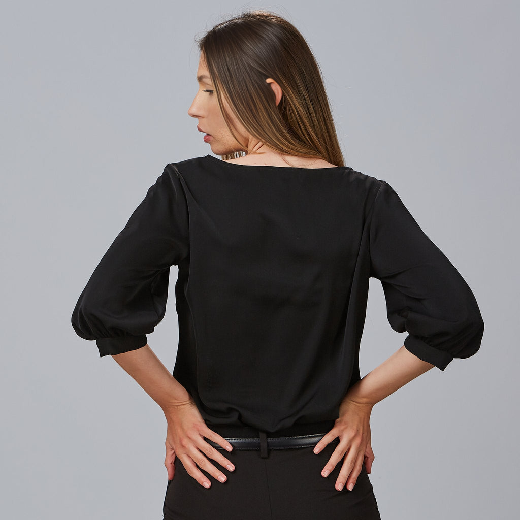 BLUSA MUJER MANGA RIZADA ROSANNA