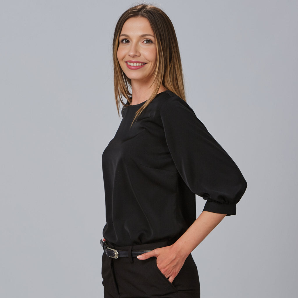 BLUSA MUJER MANGA RIZADA ROSANNA