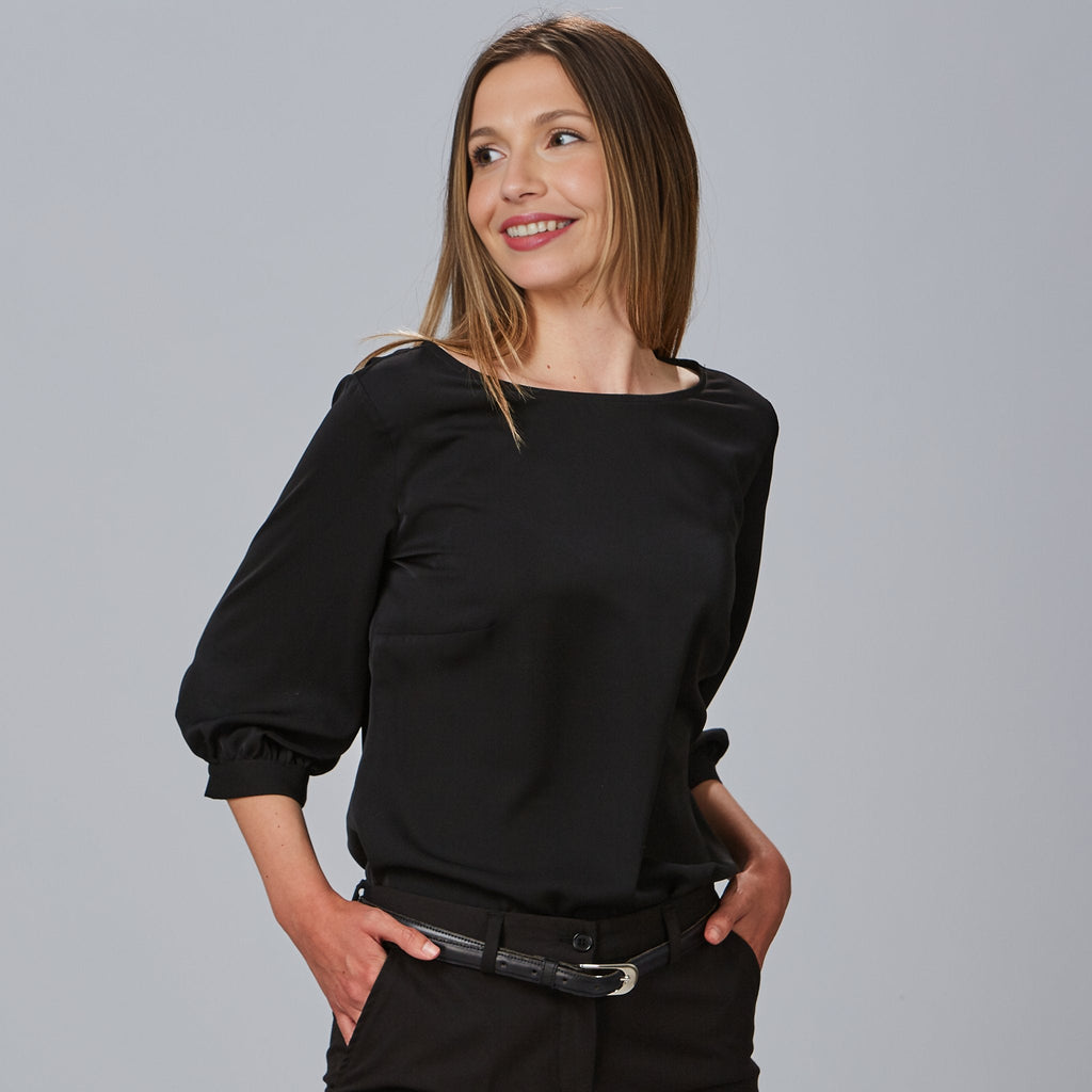 BLUSA MUJER MANGA RIZADA ROSANNA