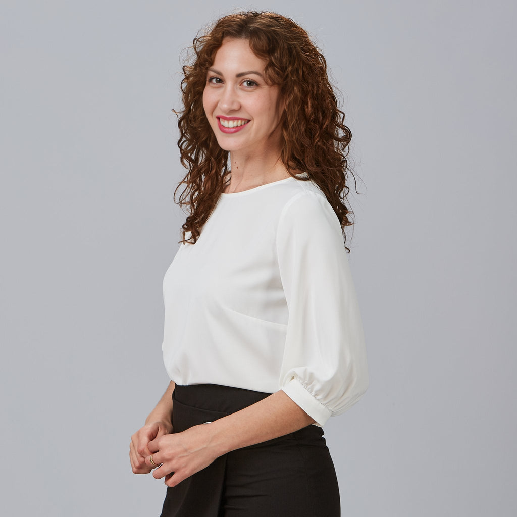 BLUSA MUJER MANGA RIZADA ROSANNA