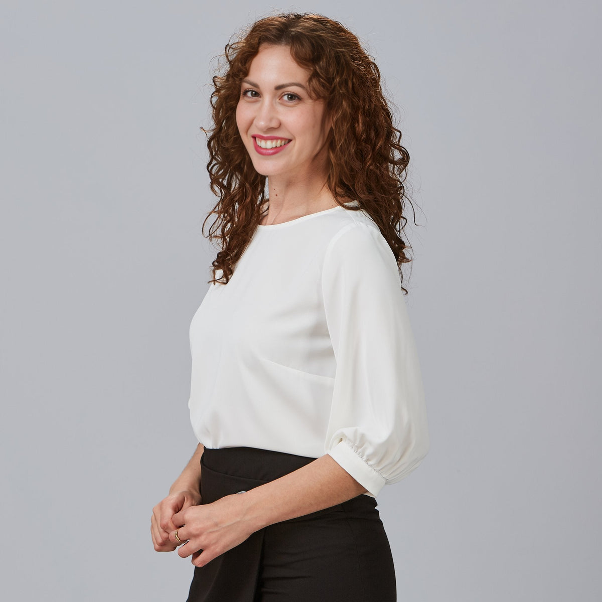 BLUSA MUJER MANGA RIZADA ROSANNA