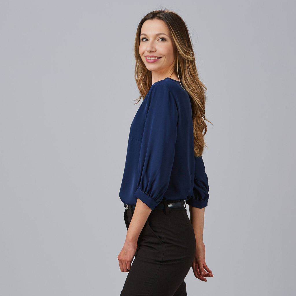 BLUSA MUJER MANGA RIZADA ROSANNA