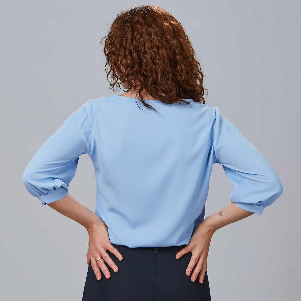 BLUSA MUJER MANGA RIZADA ROSANNA