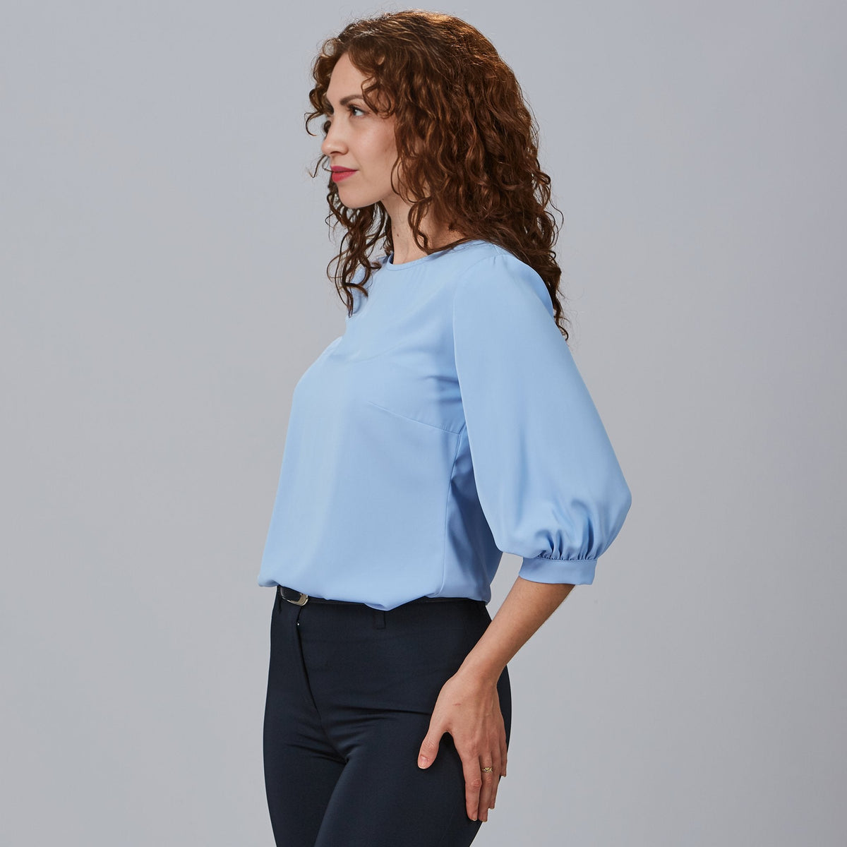 BLUSA MUJER MANGA RIZADA ROSANNA
