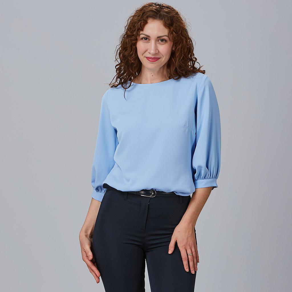 BLUSA MUJER MANGA RIZADA ROSANNA