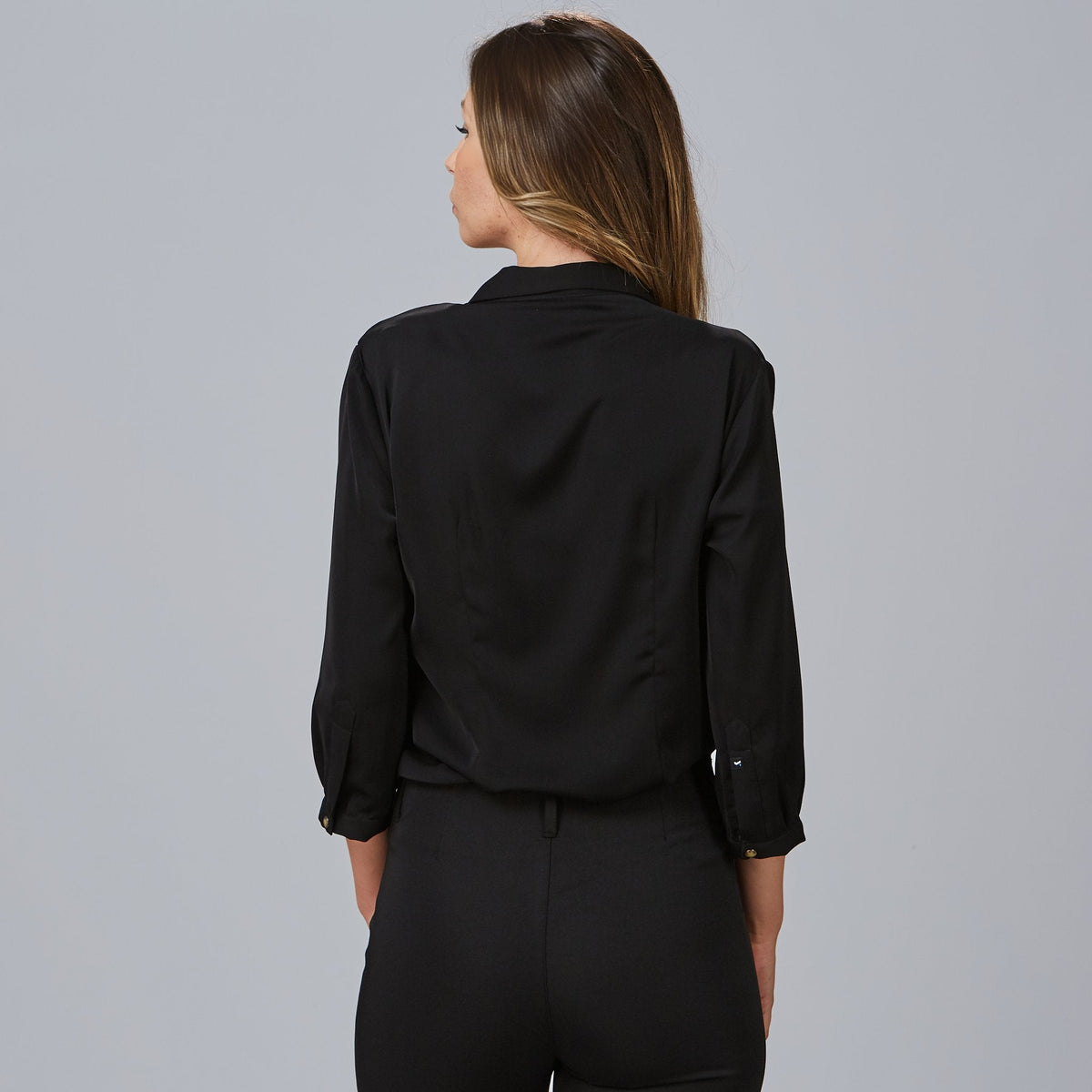 BLUSA MUJER CUELLO SOLAPA LAZO FLAVIA