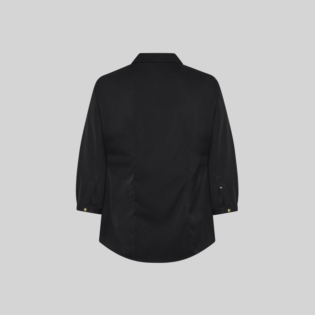 BLUSA MUJER CUELLO SOLAPA LAZO FLAVIA